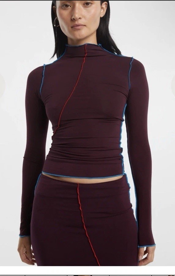the line by k Zane Top in Oxblood sz s