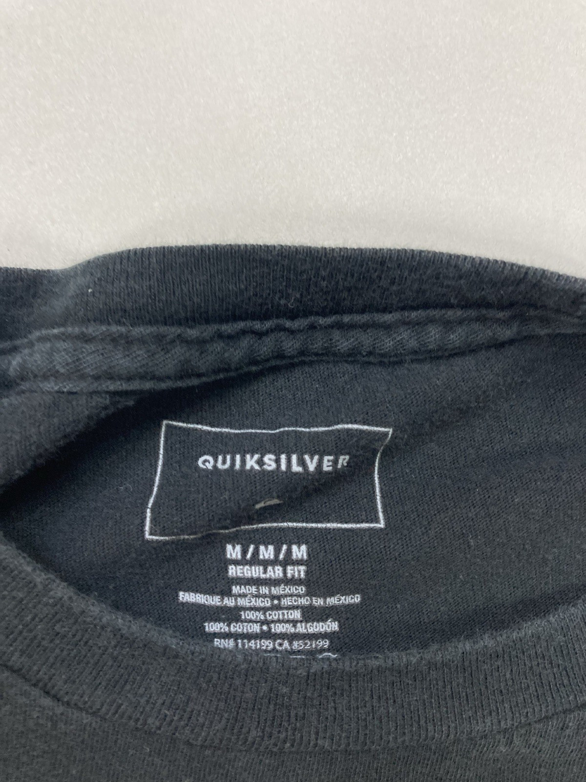 Quiksilver Skull Graphic T-shirt Women Medium Black Short Sleeve