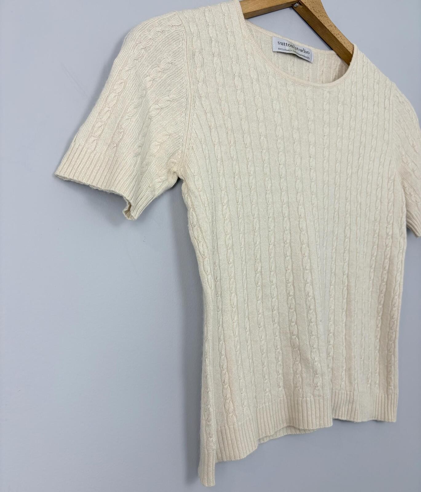 Vintage 90s Cream Silk Cashmere Knit Top Small – Bloomingdale’s Sutton Studio