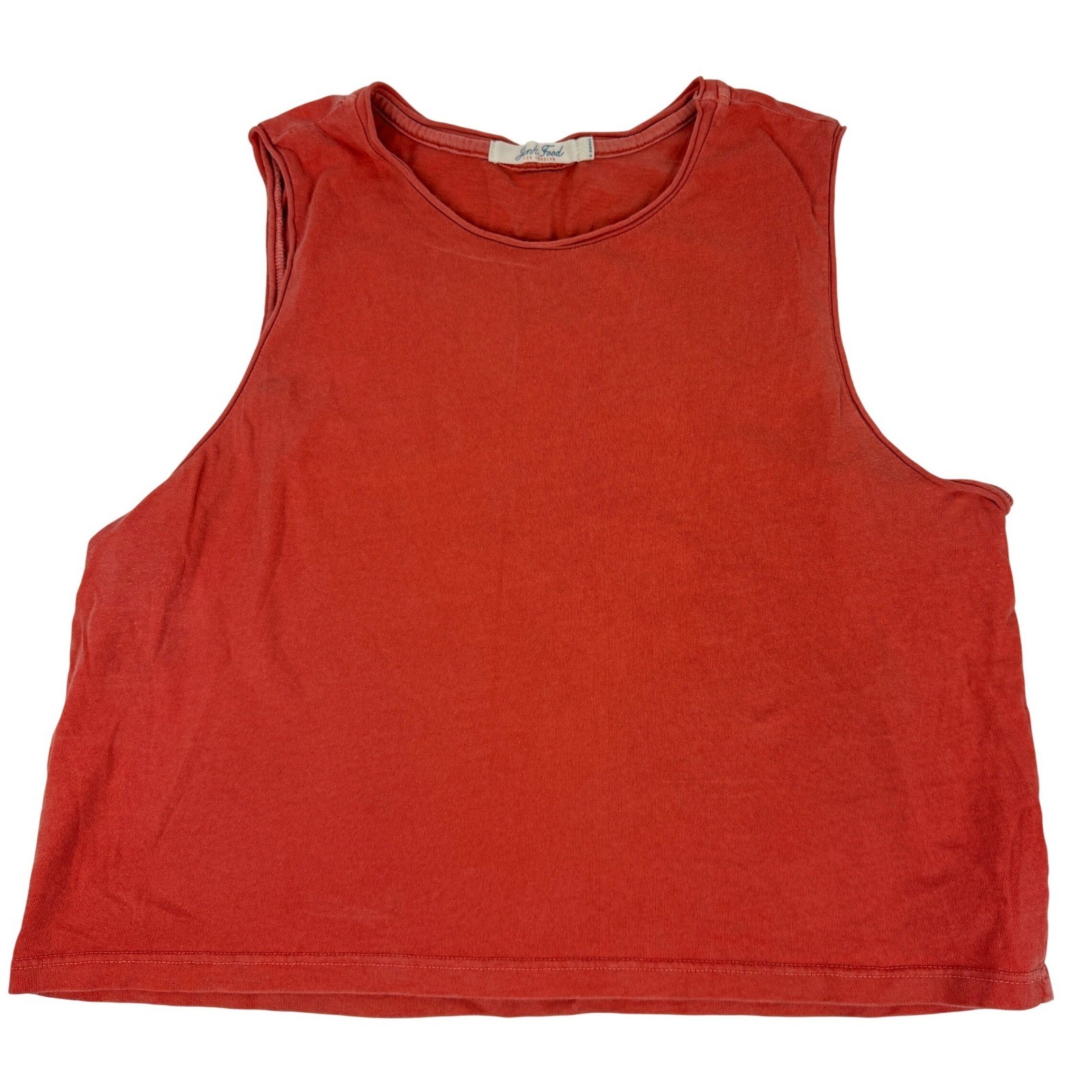 Junk Food Los Angeles Womens XS Red Cotton Tank Top Cropped Made in USA – BC