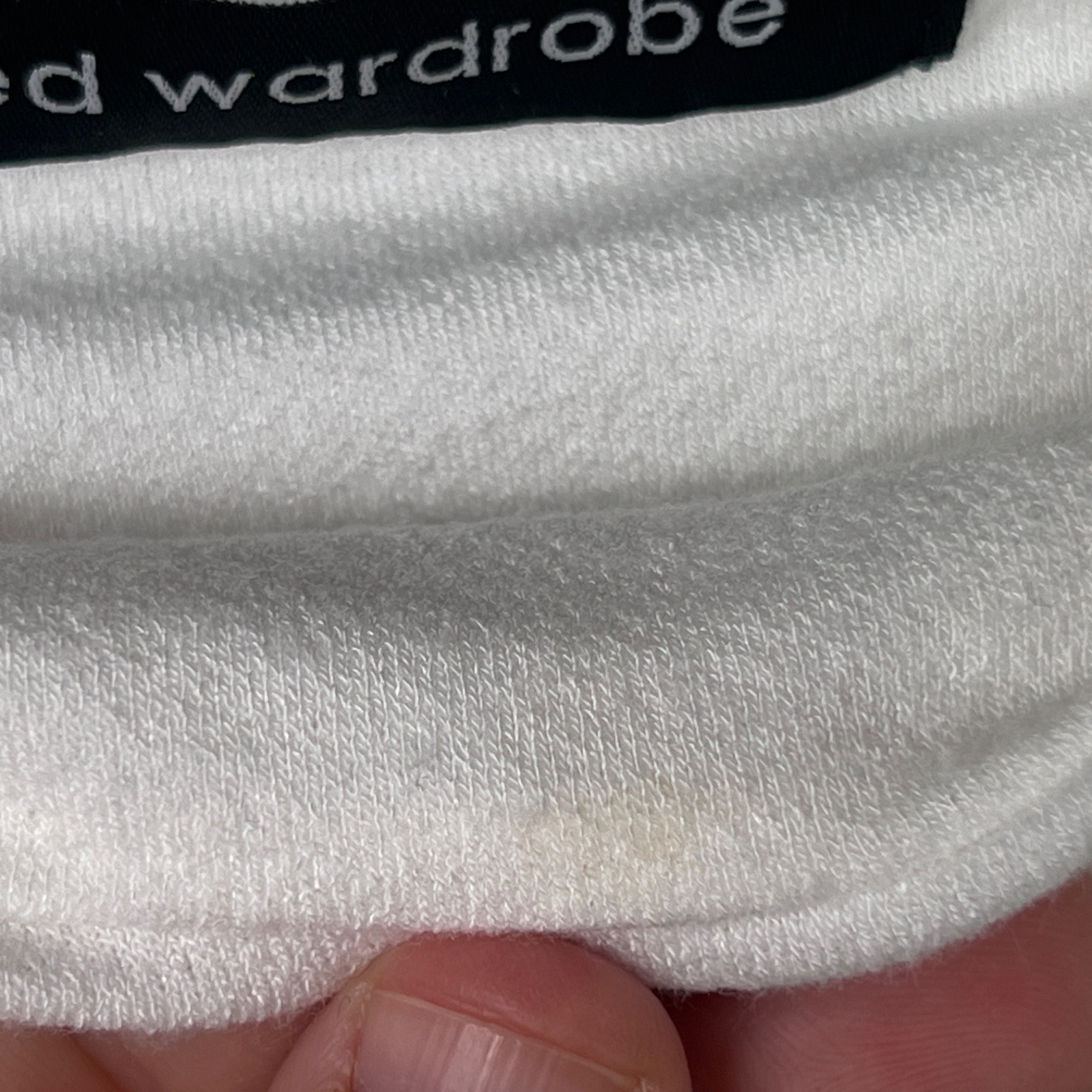 Naked Wardrobe Top Womens S White Crop T-Shirt Mock Neck Short Sleeve Solid Knit