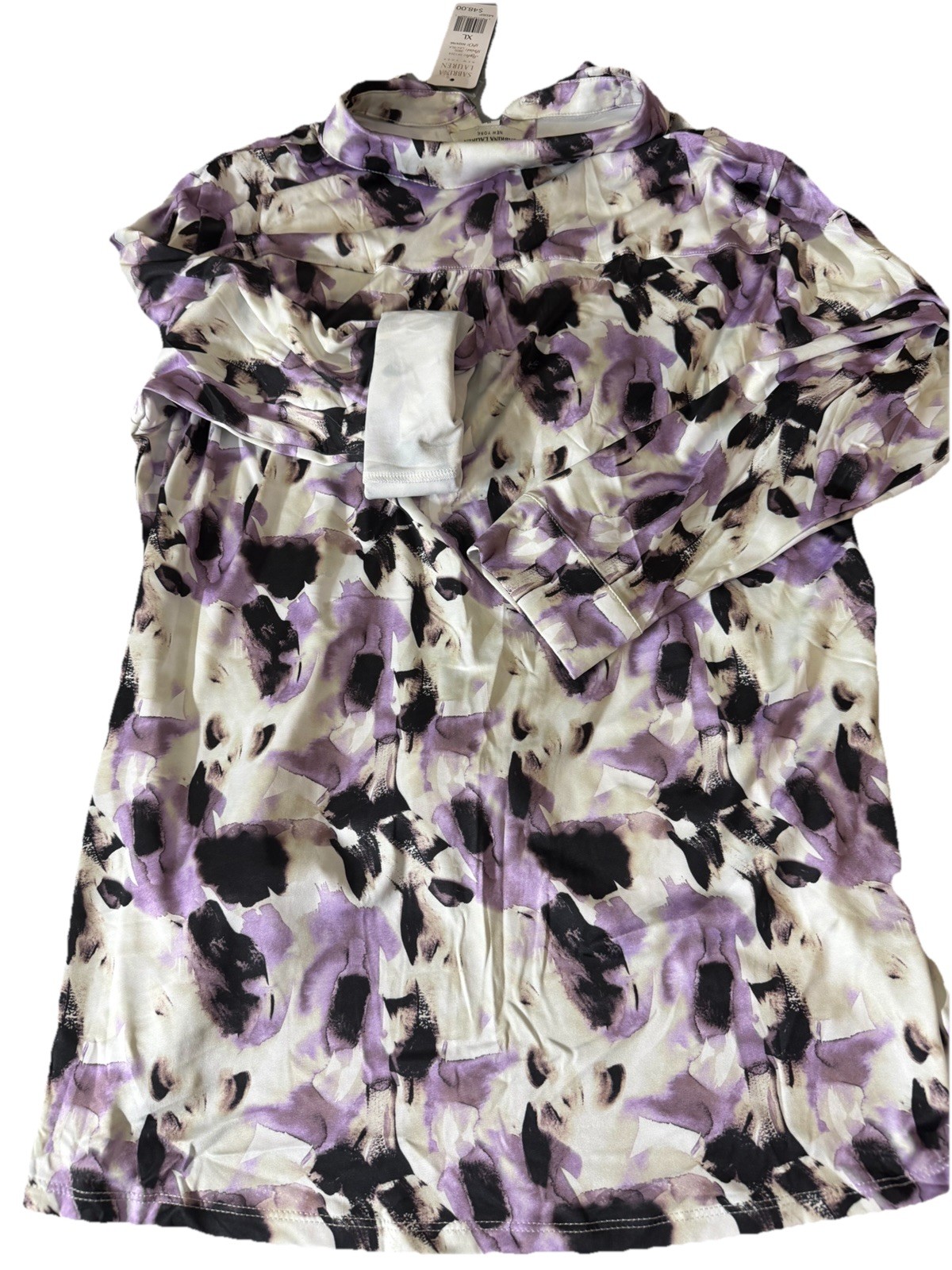 Women Top Flowers Blouse Polyster Spandex RN#87348 Size XL