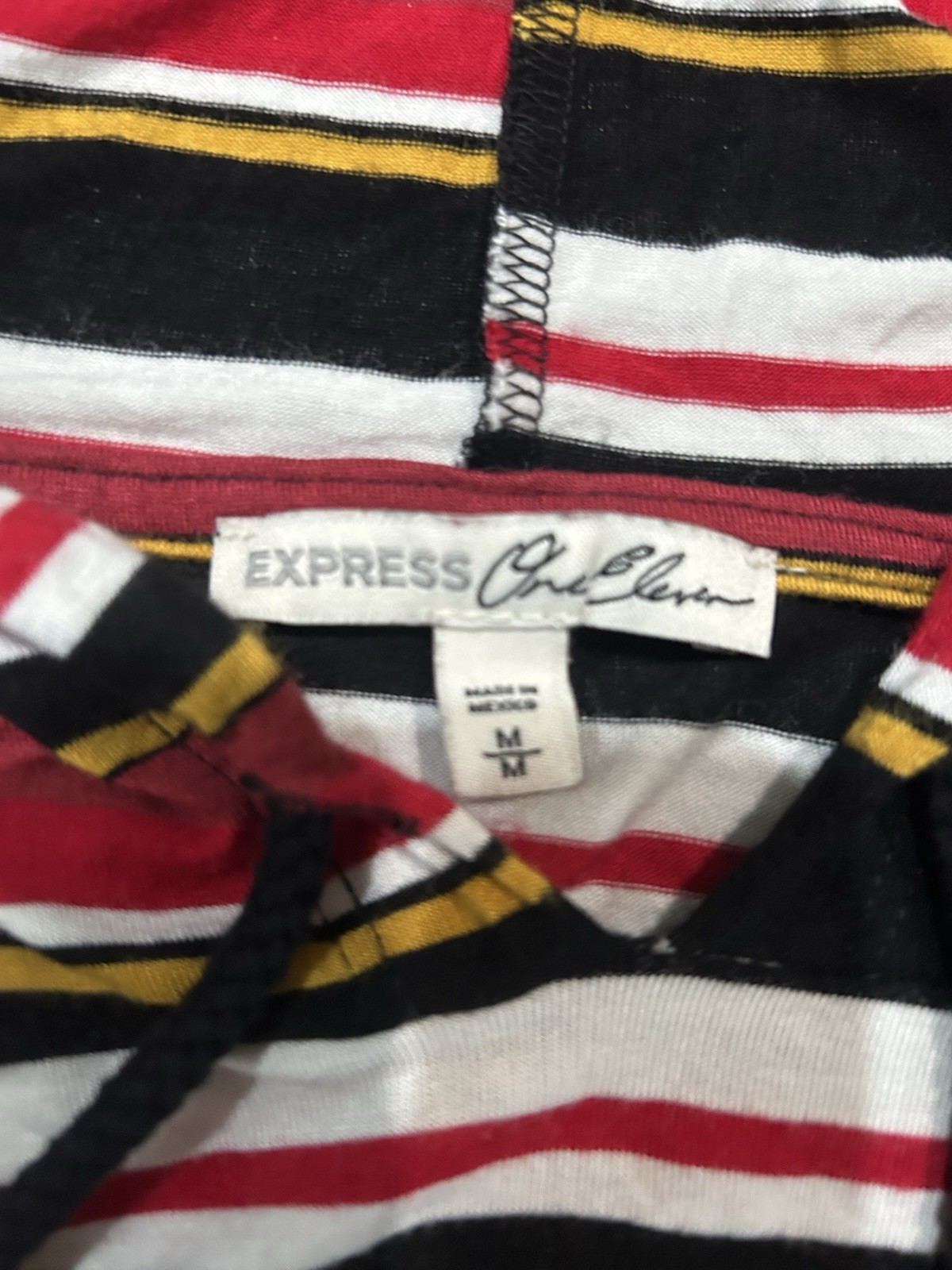 Express One Eleven Women’s Long Sleeve Hooded Shirt Size Medium