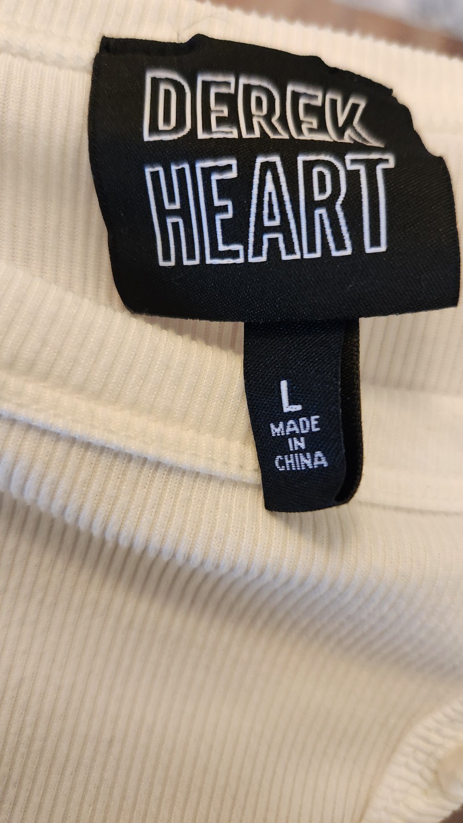 Derek Heart Juniors White Long Sleeve Shirt Size Large NWT- Free Shipping