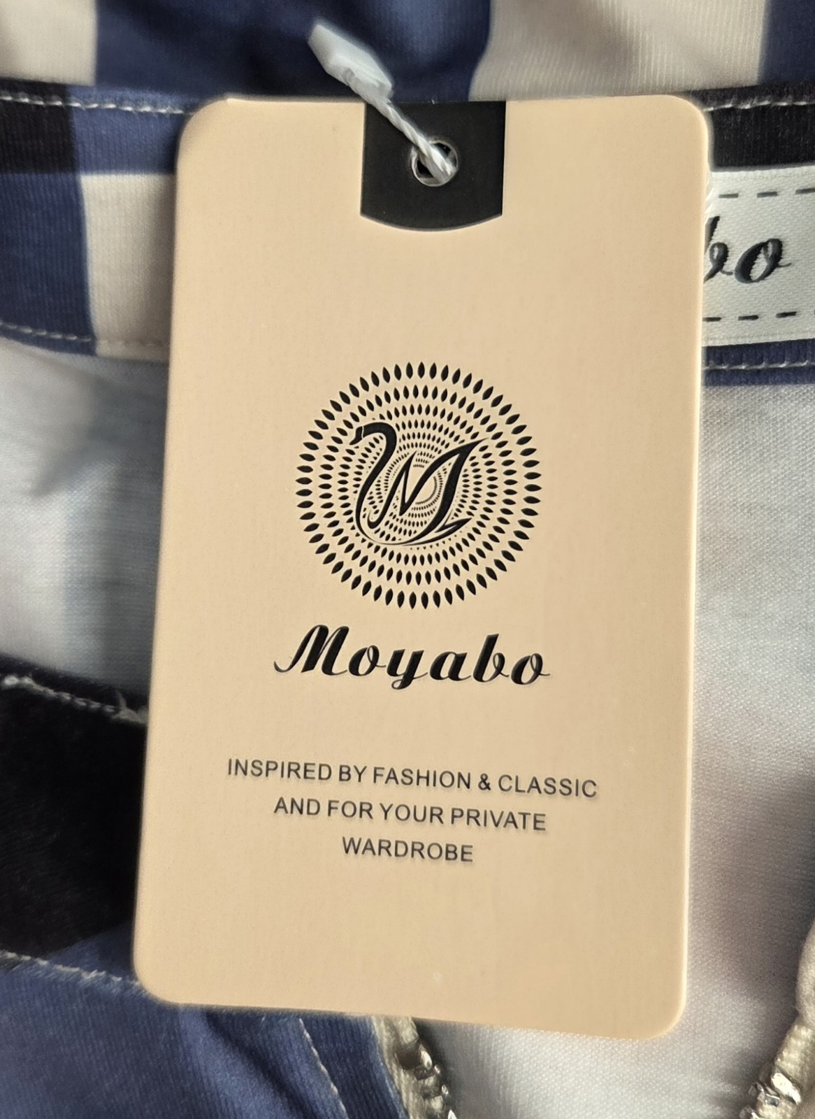 NWT Moyabo Women’s L Quarter Zip Tunic Top Plaid Striped Preppy Career Office
