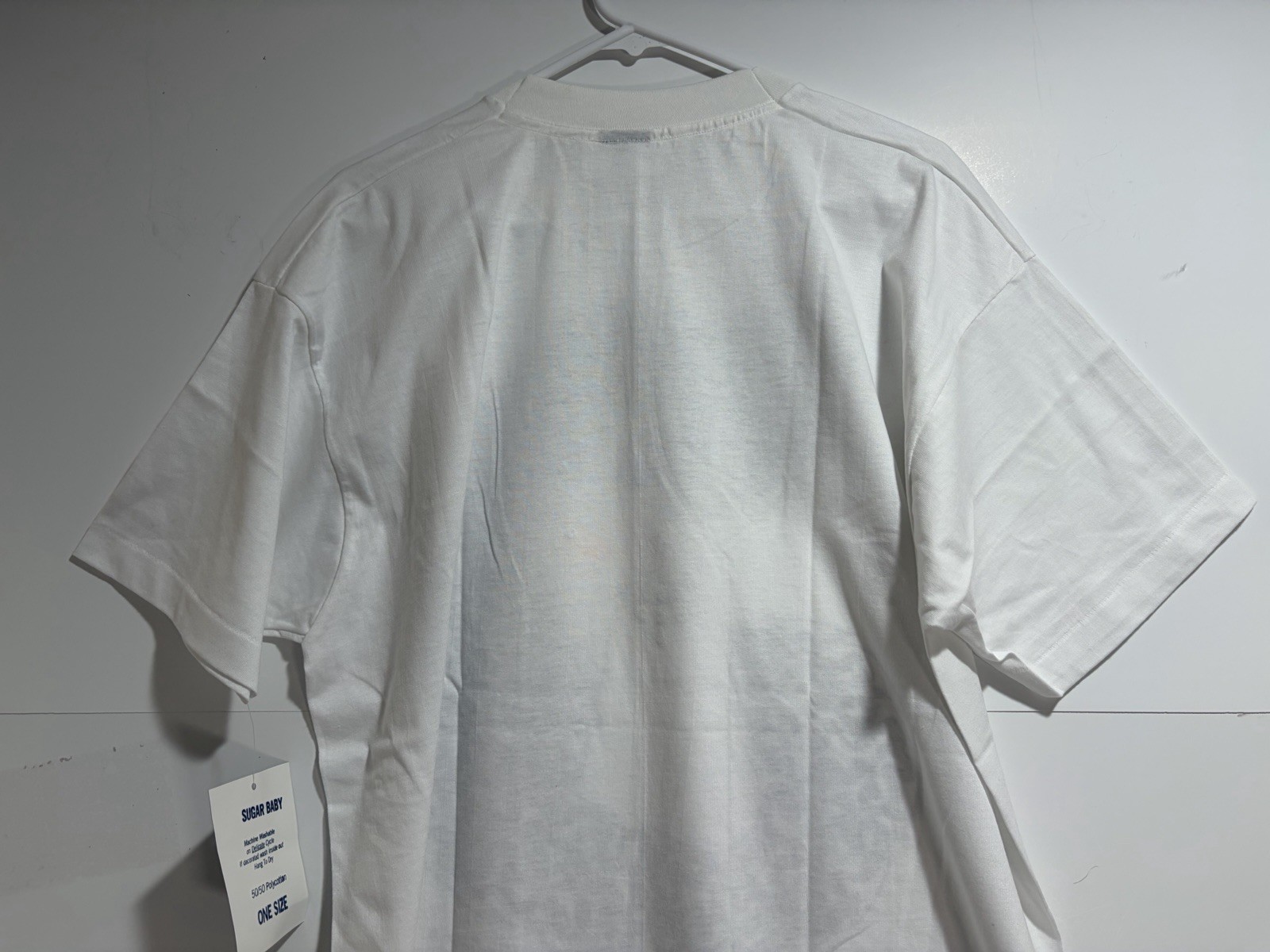 CAROL JOSEPH FACE IT! SINGLE STITCH BEJEWEL WHITE T-SHIRT XL SUGAR BABY NWT