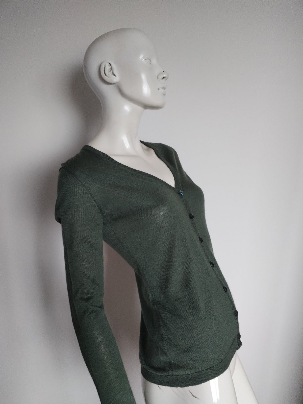 ETRO MILANO green knit top cashmere&silk size 40/M