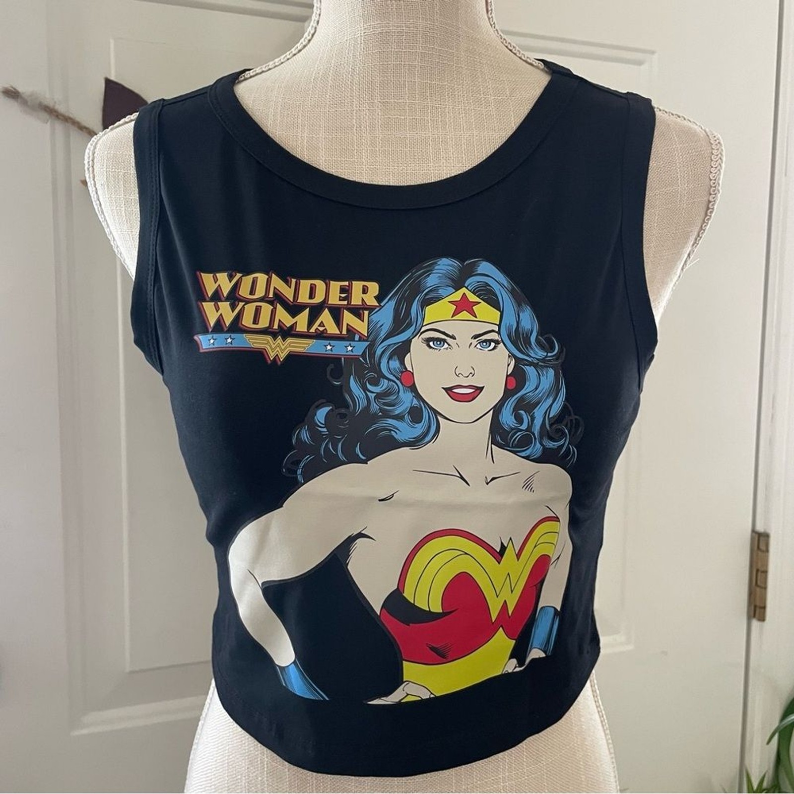 DC Comics By Shein Women Core X Hero Cartoon Character Tank Top Black (Size M)
