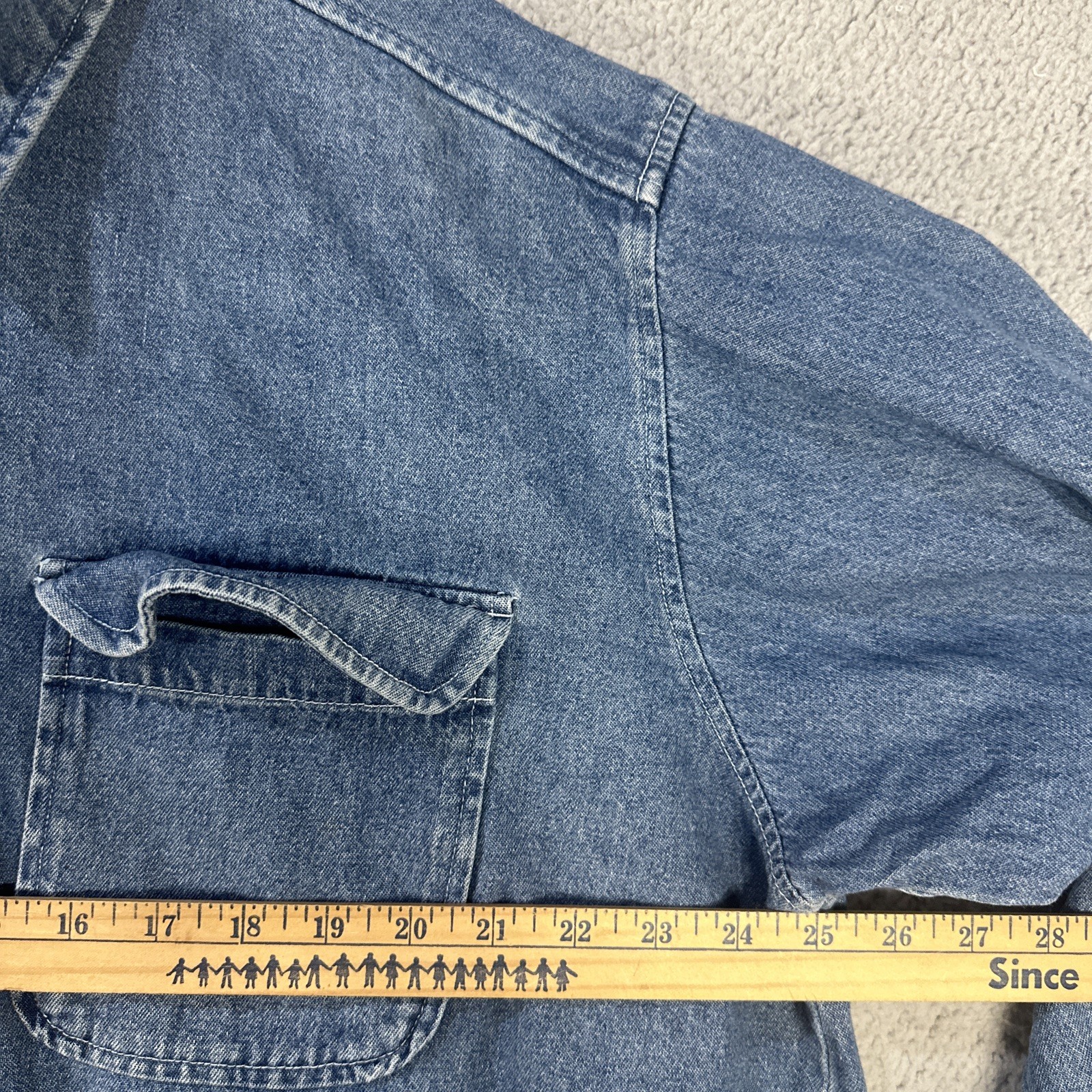 Vintage GAP Denim Half Zip Heavy Pockets Size Large 90s Y2K