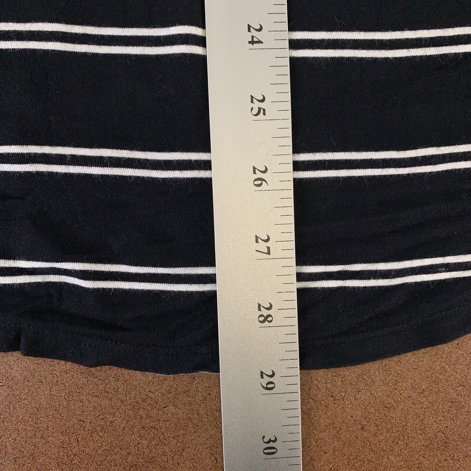 Soma Women’s Size Small Black White Striped Long Sleeve Tunic Tee