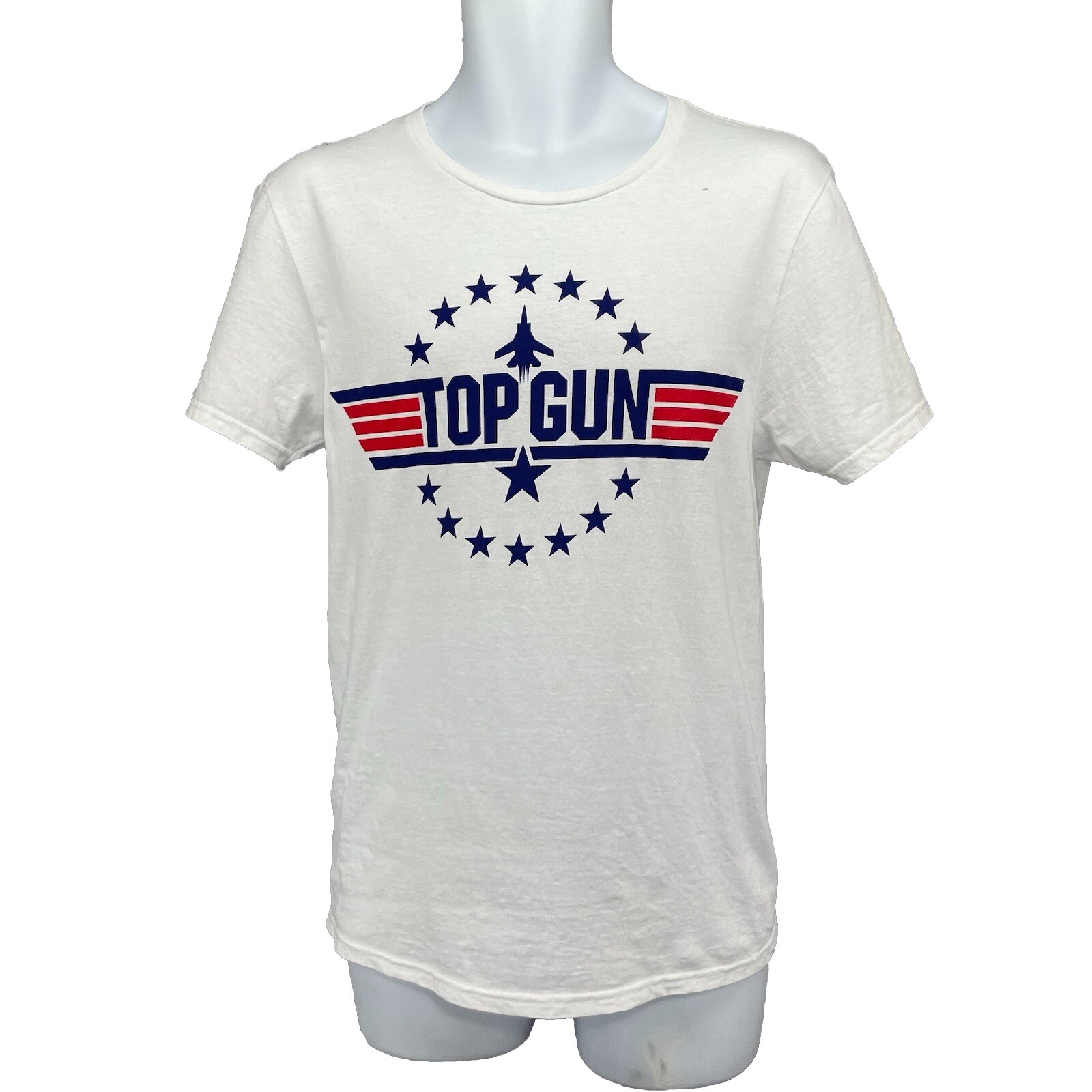 Top Gun Movie Official T-Shirt/ Women’s (S) White Paramount 100% Cotton