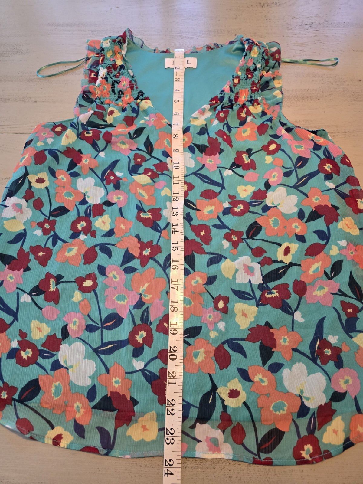 ELLE Sleeveless Floral Blouse Women’s XS, Sleeveless, Lined Multicolor