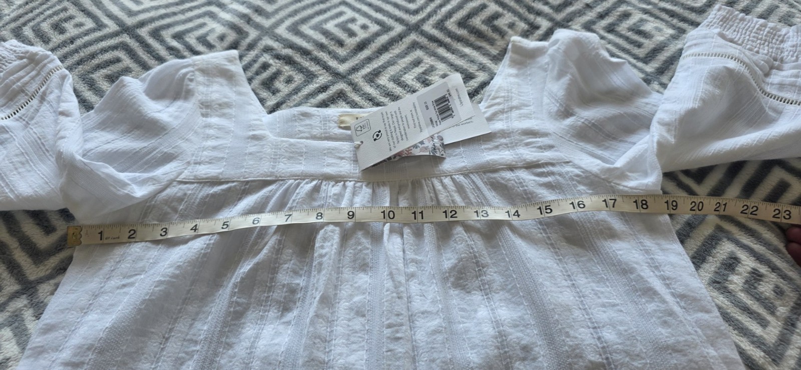 Pretty Lily & Me Poppy Pintuck Top, White Stripe UK10 BNWT #SummerReady Free P&P
