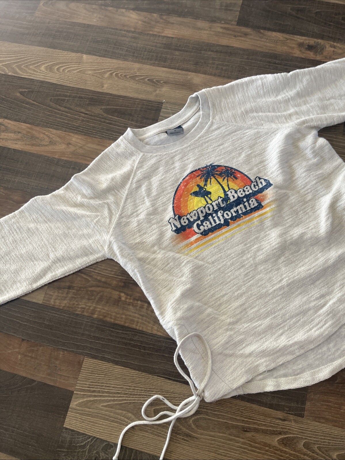 MV Sport Casual Top Graphic Print Newport Beach California Size M