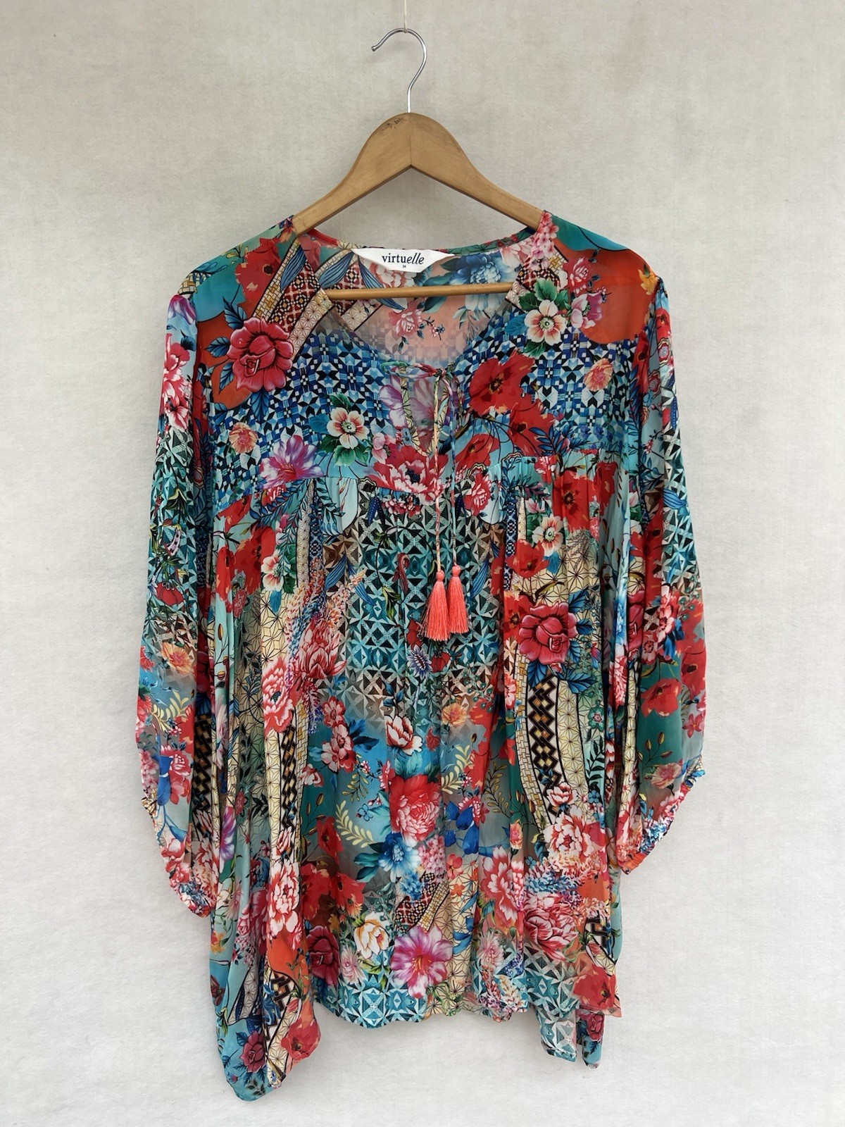 💎 VIRTUELLE Ruby Yaya Style shirt Tee Top Blouse Floral 24