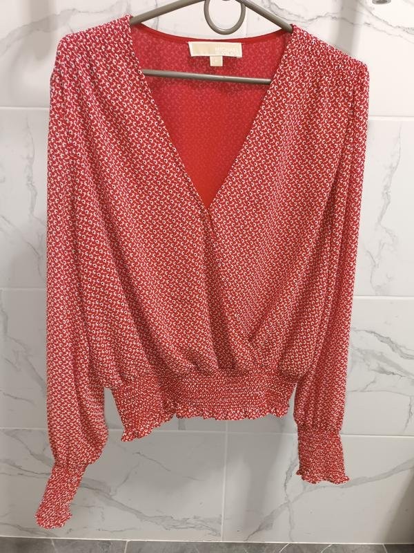 women michael kors blouse red