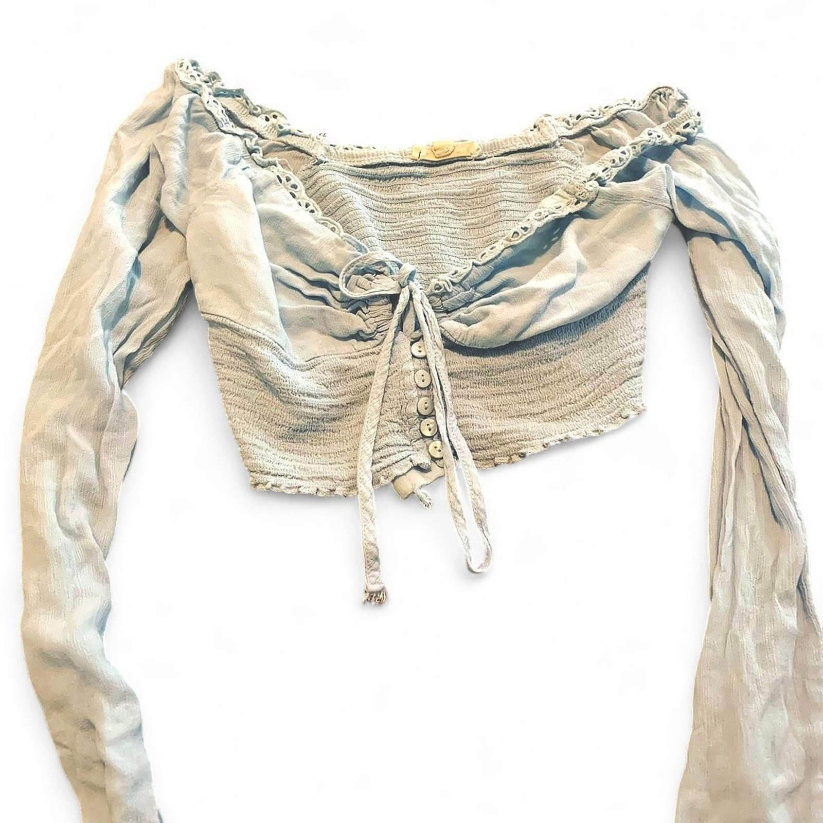 La-hearts-by-pacsun Women’s Blue and Grey Crop-top