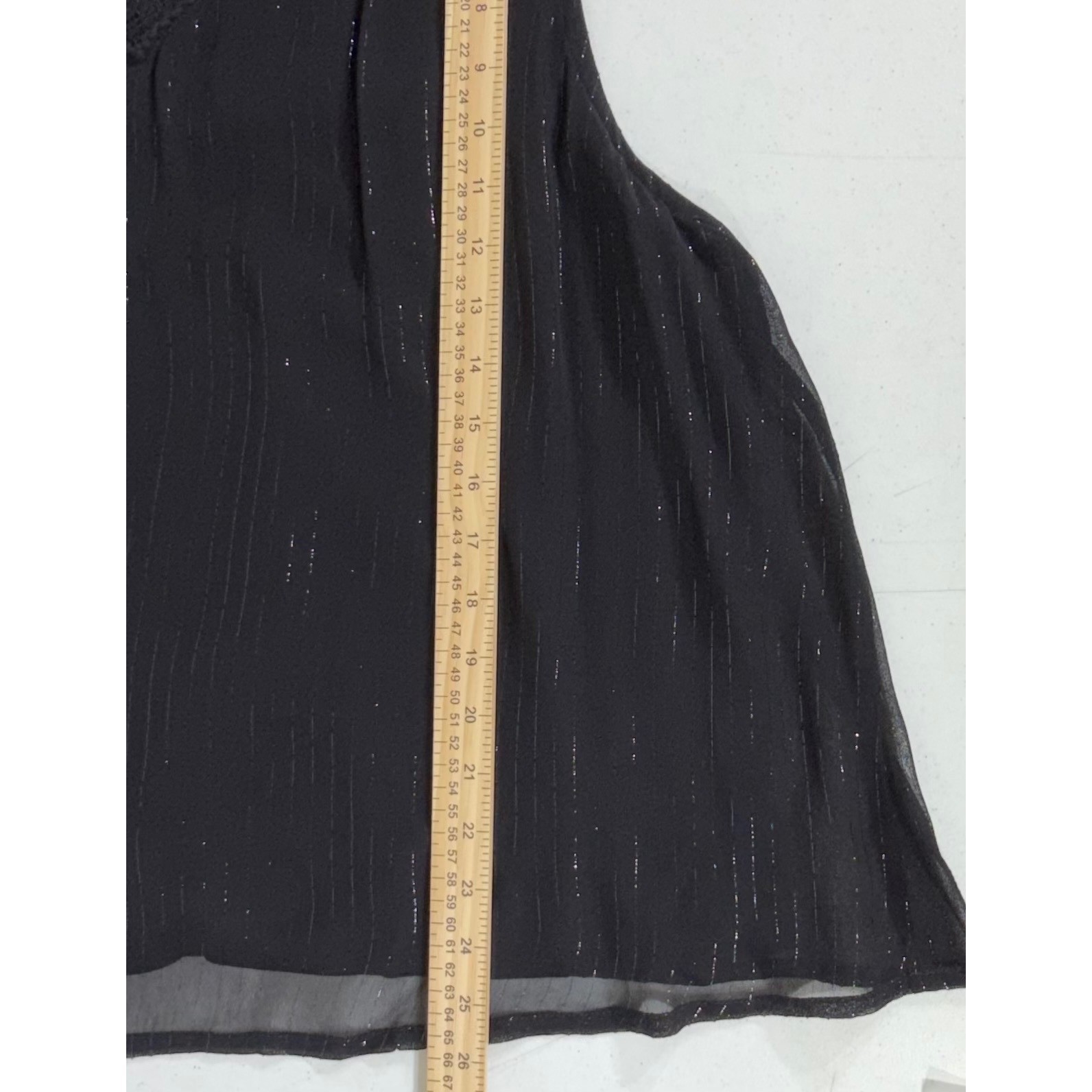 Bl^nk London Vitalia Top 2X Black Metallic Stripes Lace Mock Neck Sleeveless NWT