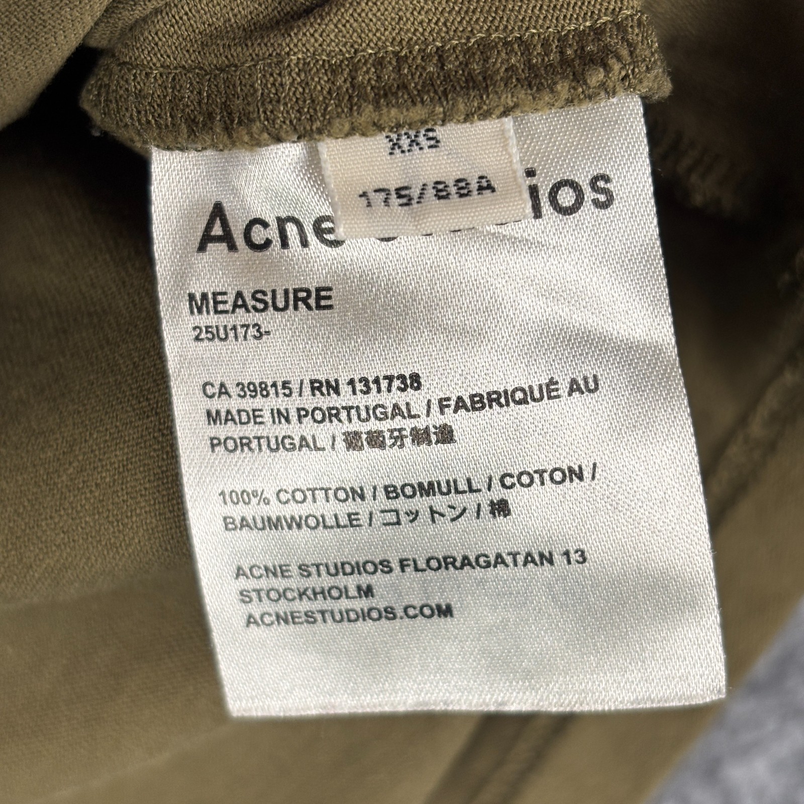 Acne Studios XXS T-shirt Green