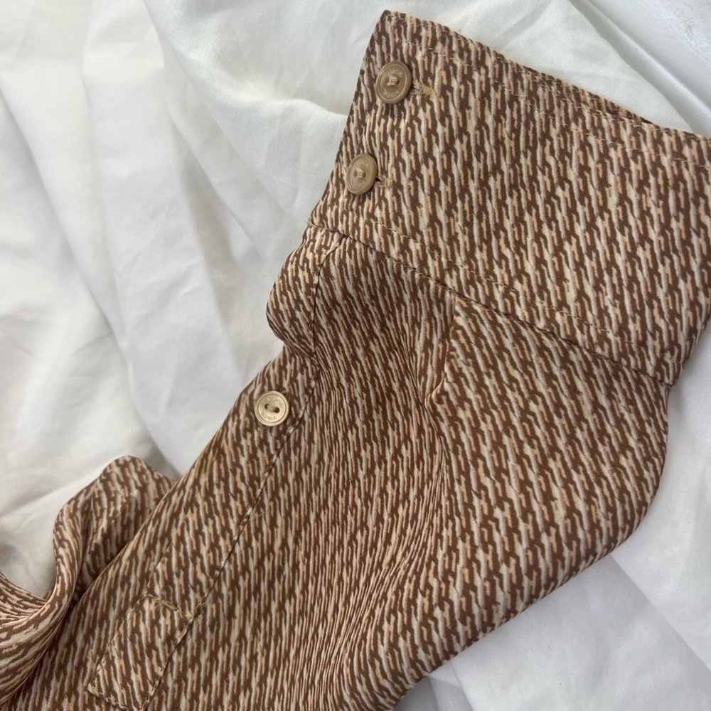 Vince silk pale peach and tan Blouse size 2