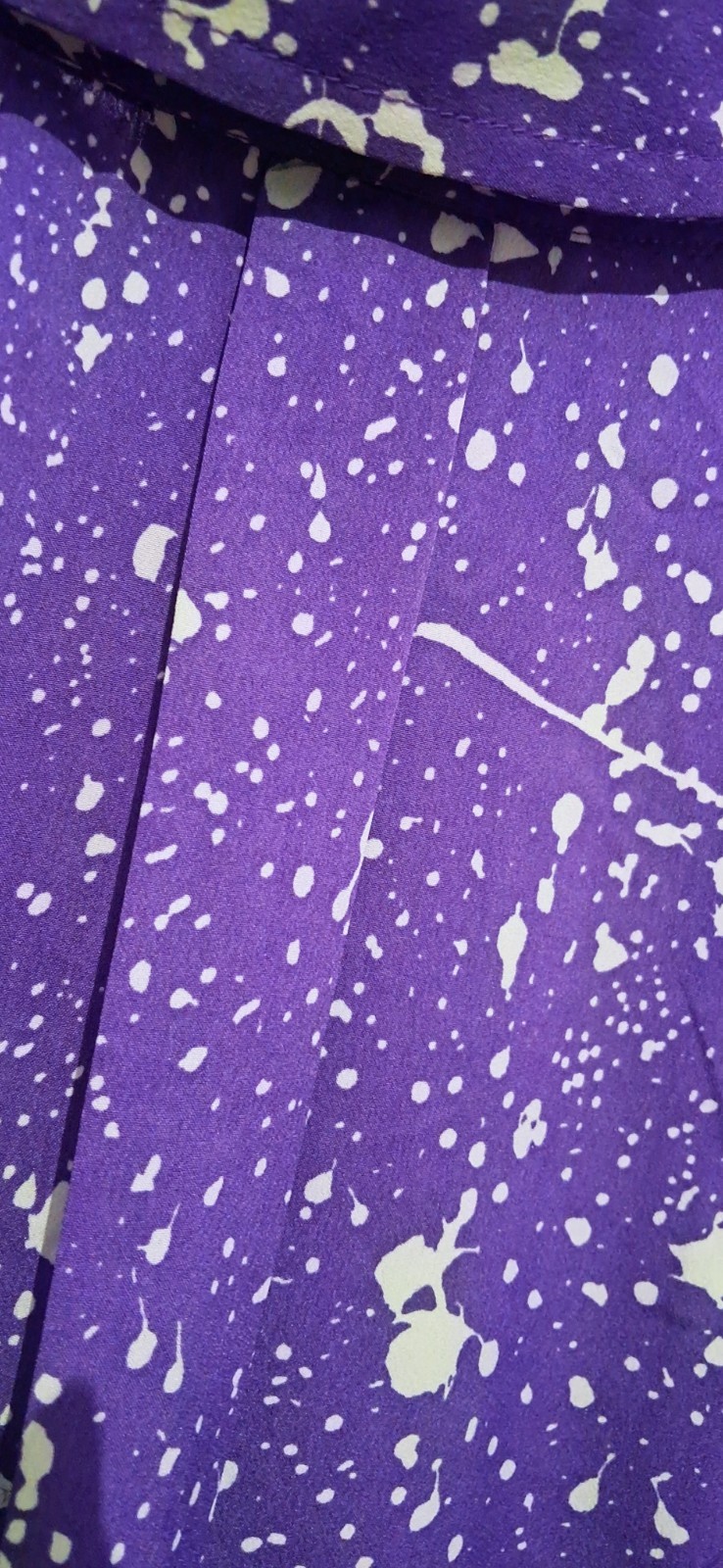 Roaman’s Purple & White Splatter Pattern Ladies Blouse Size 16W