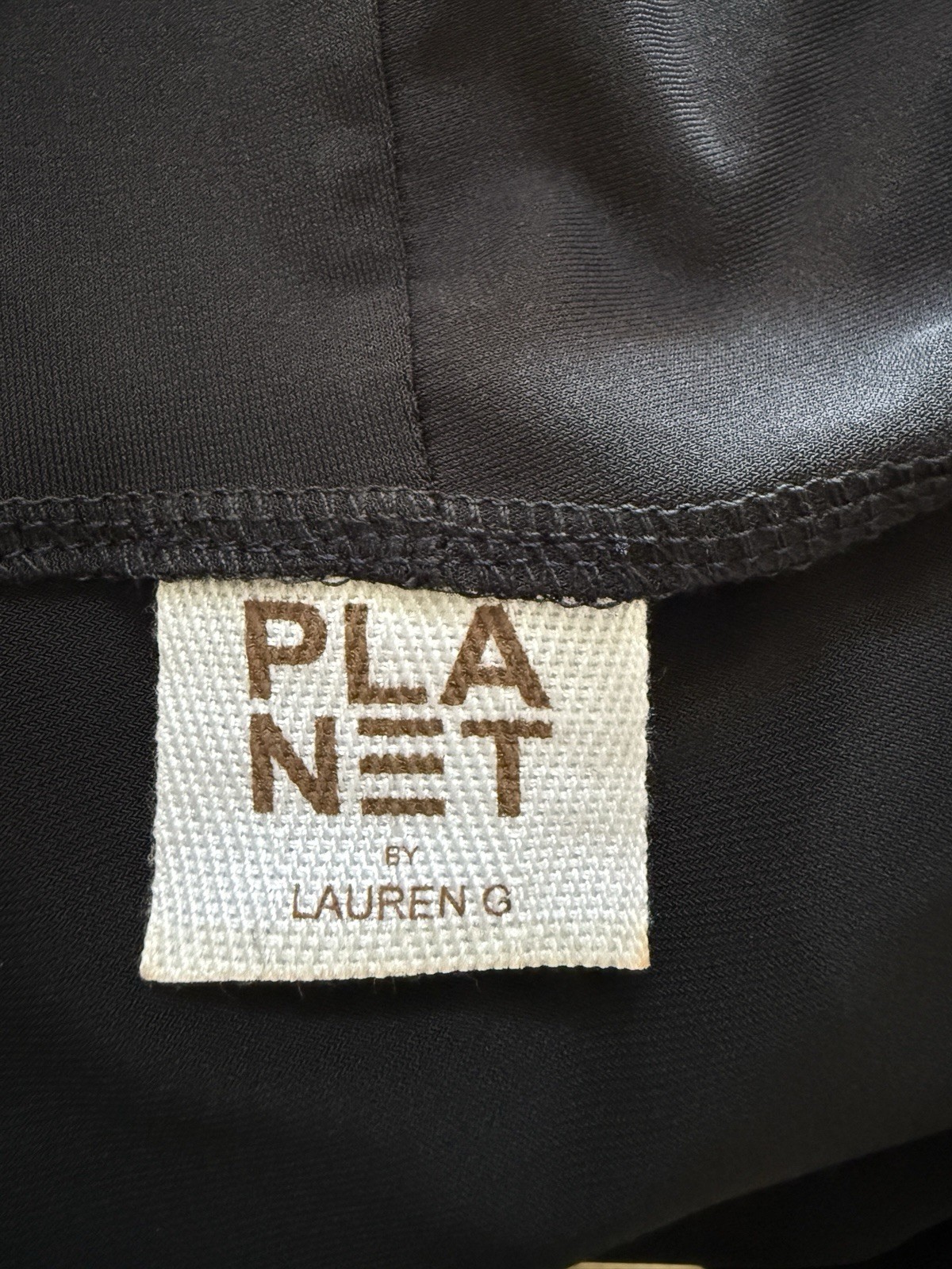 NWOT PLANET By Lauren G Long Sleeve Cowl Neck Top Shirt, One Size Fits All Black