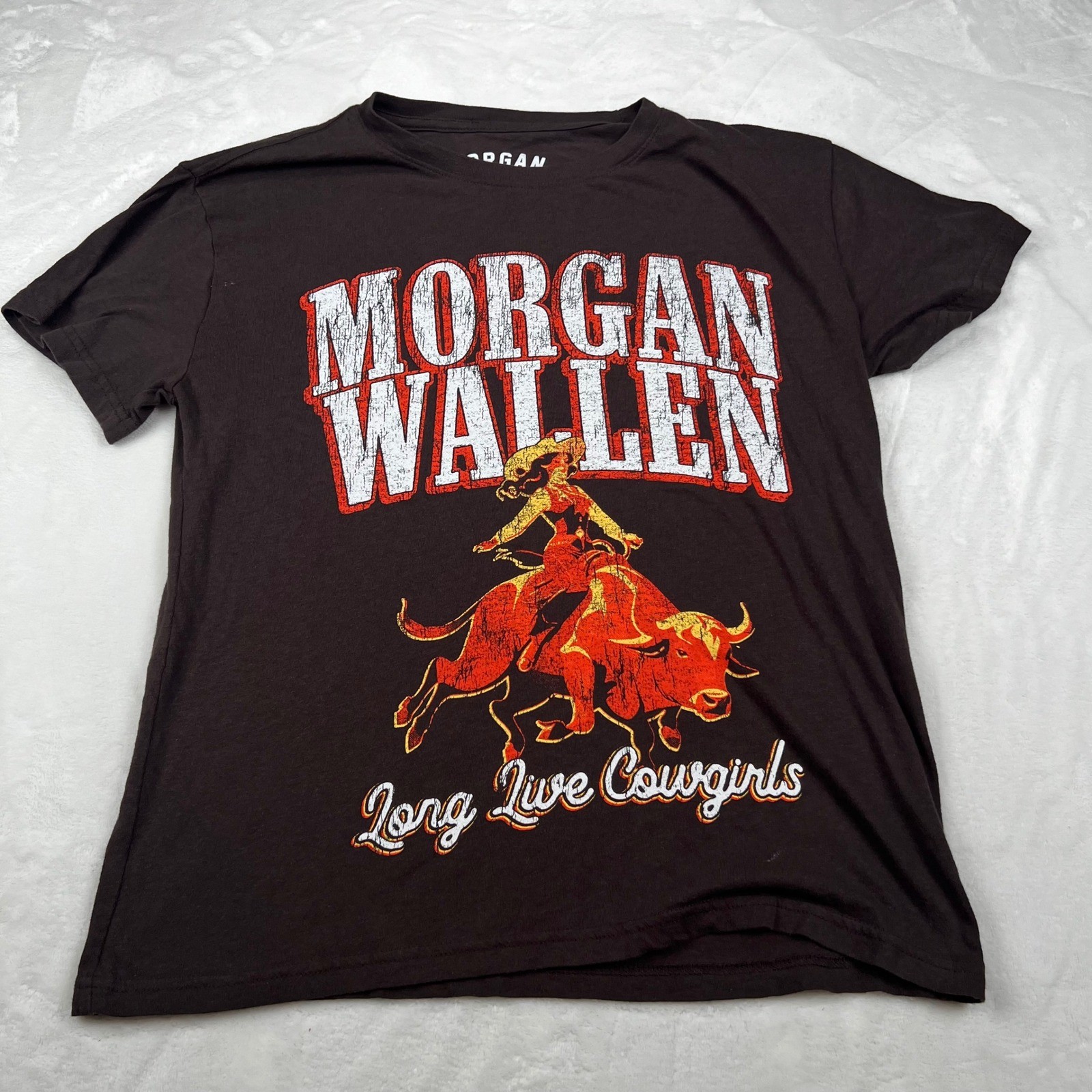 Morgan Wallen Long Live Cowgirls Graphic Tee Shirt Black Country Music Concert