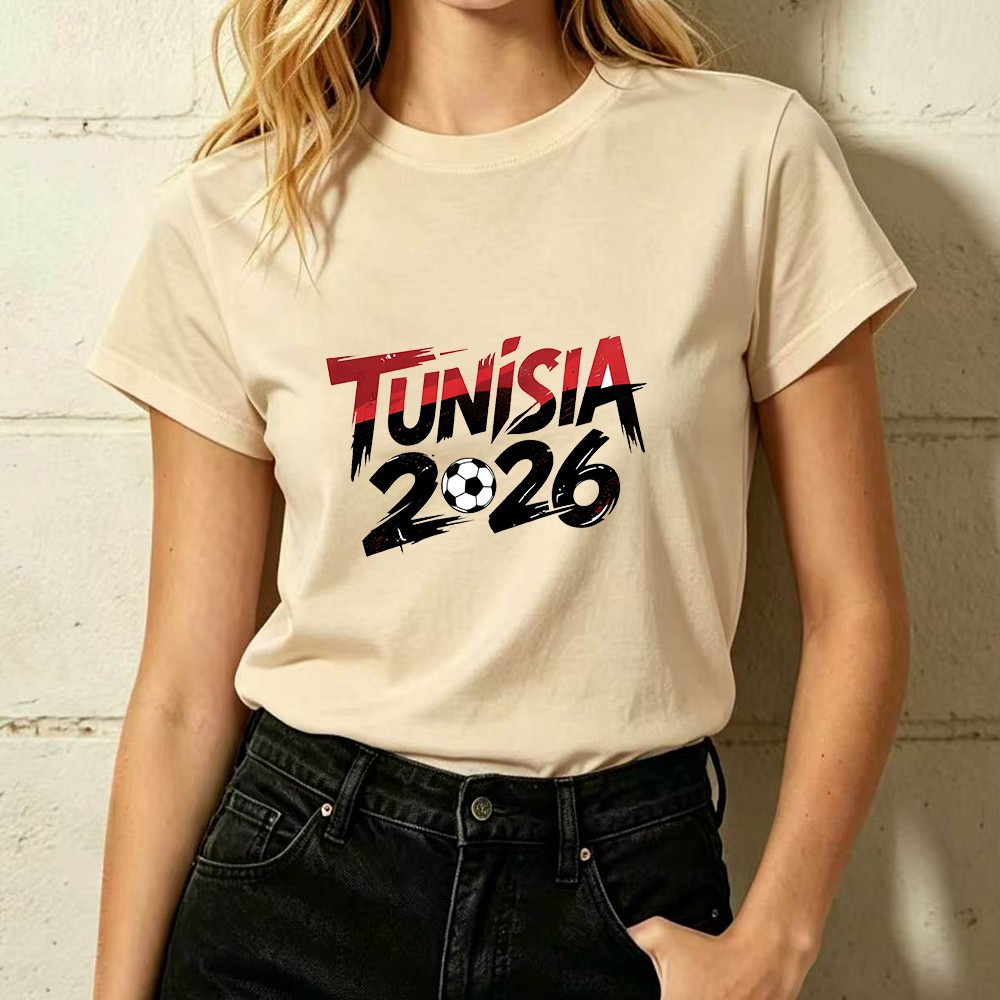 Tunisia National Team 2026 Modern Sports Flag Football Fan Wear T-shirt