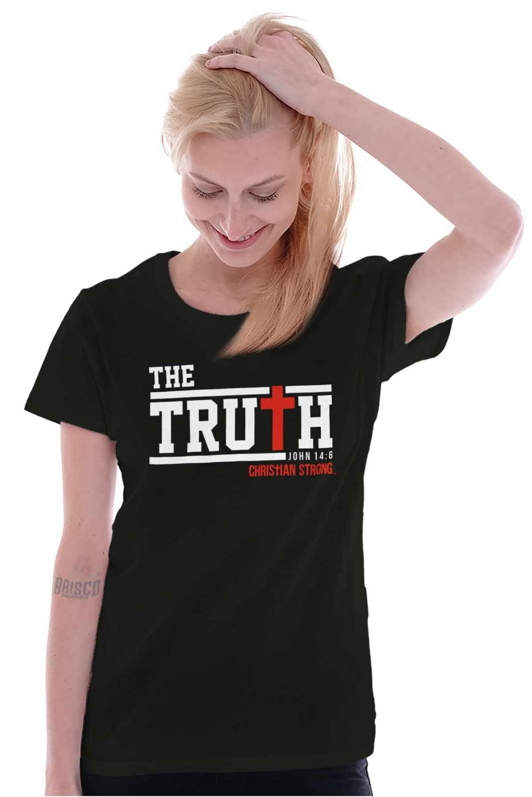 Christian Strong Faith Jesus is The Truth Womens Top Junior Graphic Tee