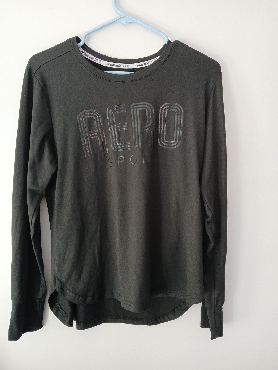 Women’s Aeropostle Sport Size Large Black Logo Long Sleeve Shirt