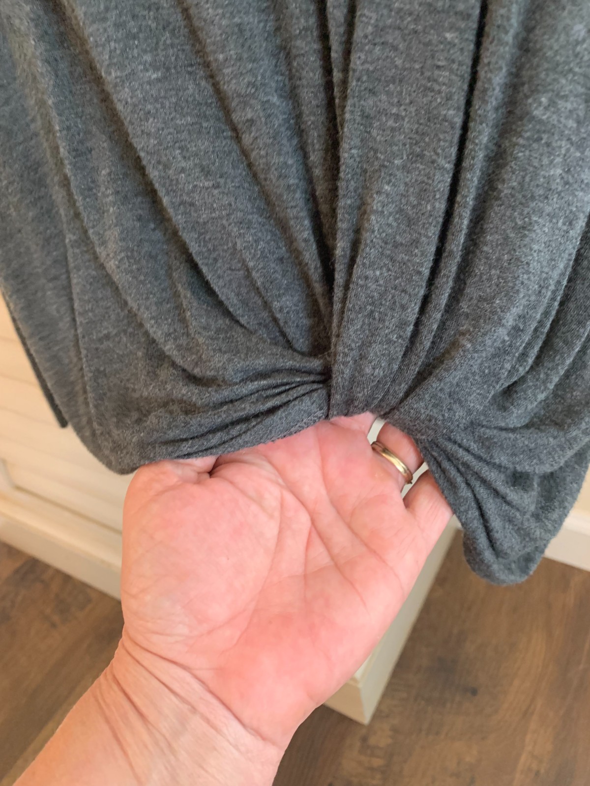 Dark heather gray Nine Britton Levie Knot knit T-shirt