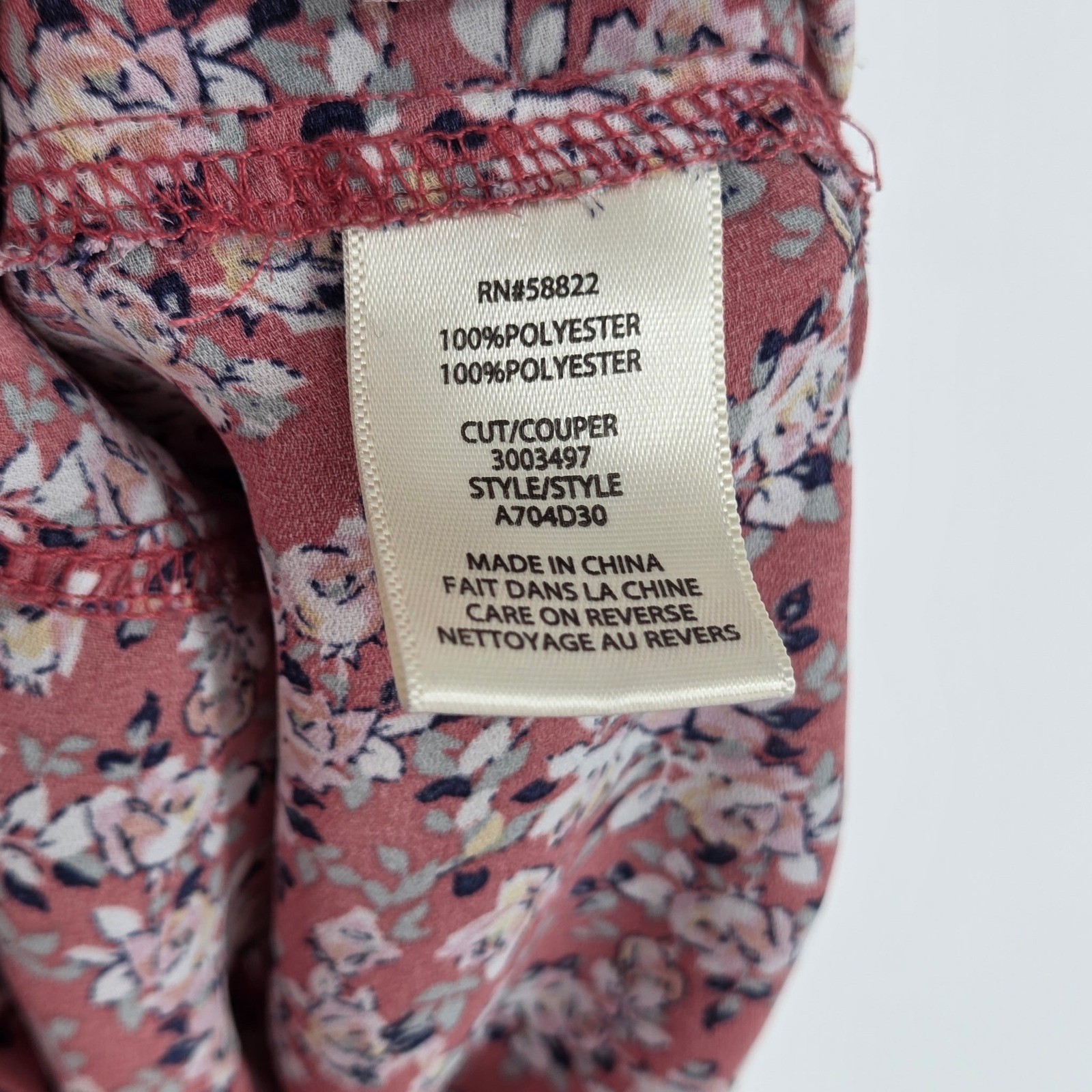 Max Studio Burgundy Mauve Floral Flutter Sleeve Bubble Hem Blouse Top Large Boho