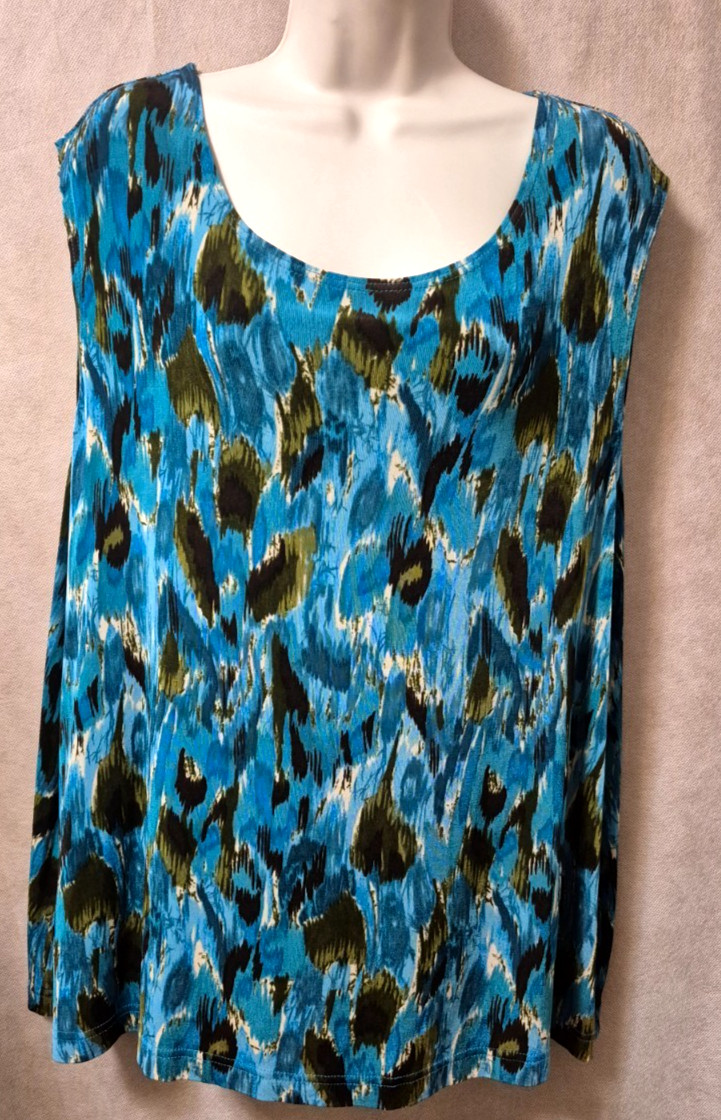 The Travel Collection Women’s Slinky Knit Sleeveless Tank Top – Size approx. 2X
