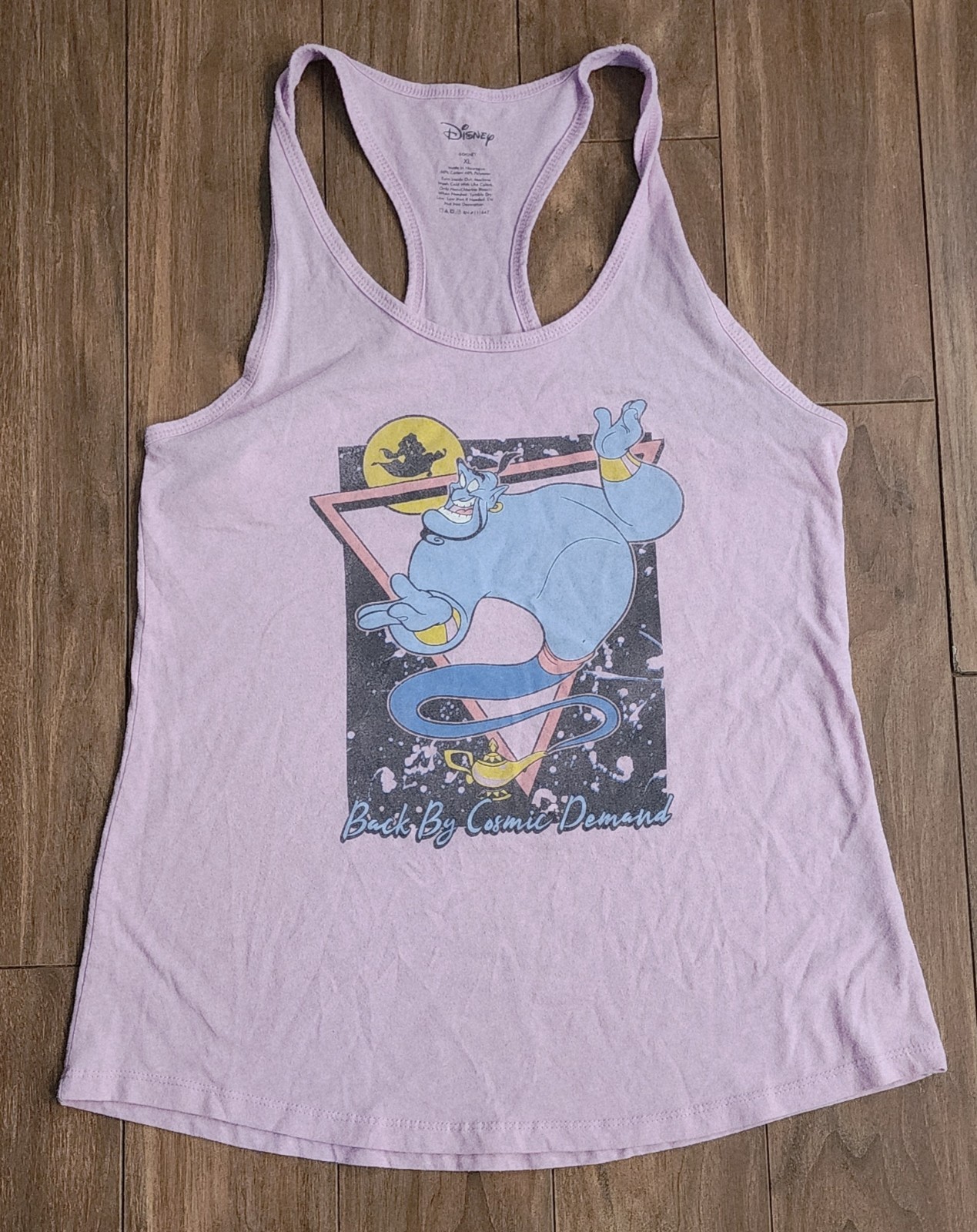 Disney’s Aladdin Tank Top T-Shirt Women’s Sz XL Back By Cosmic Demand Genie Tee