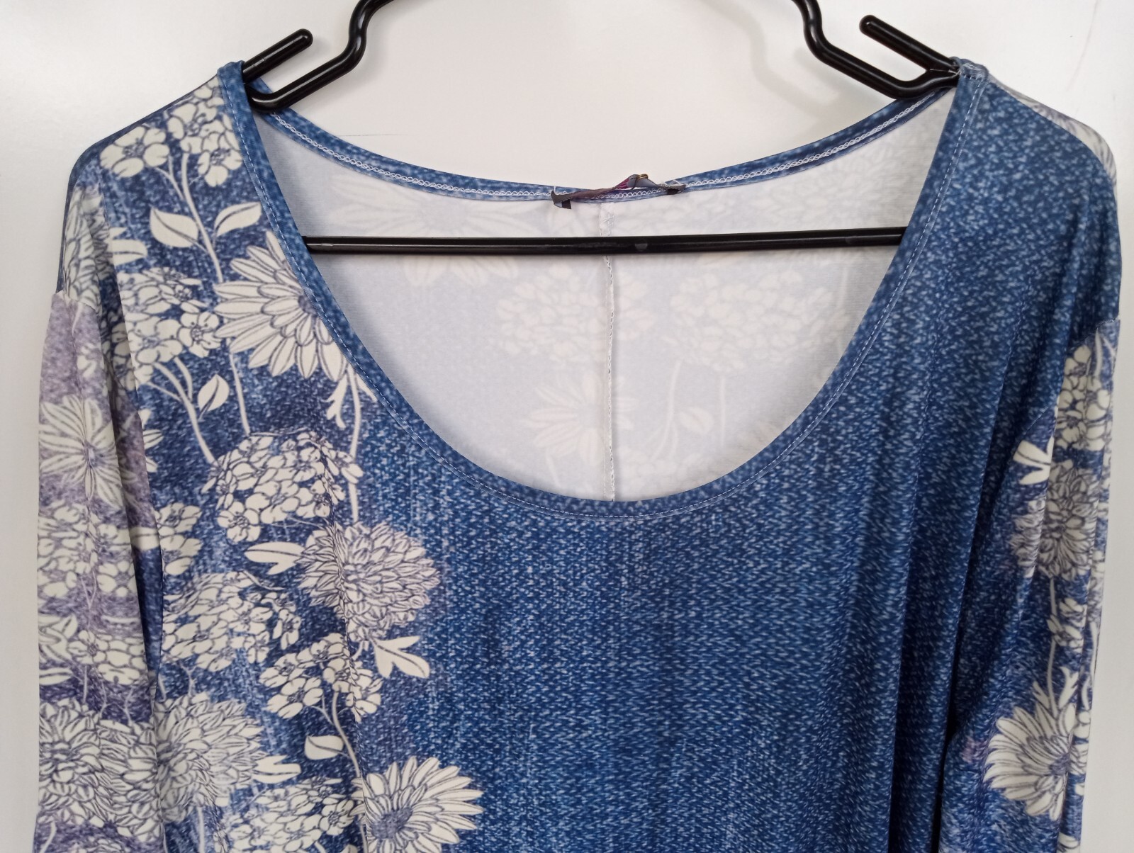 AZALEA by Firmiana Blue Flowers 1/2 Sleeve Women’s Soft Shirt Blouse 2X