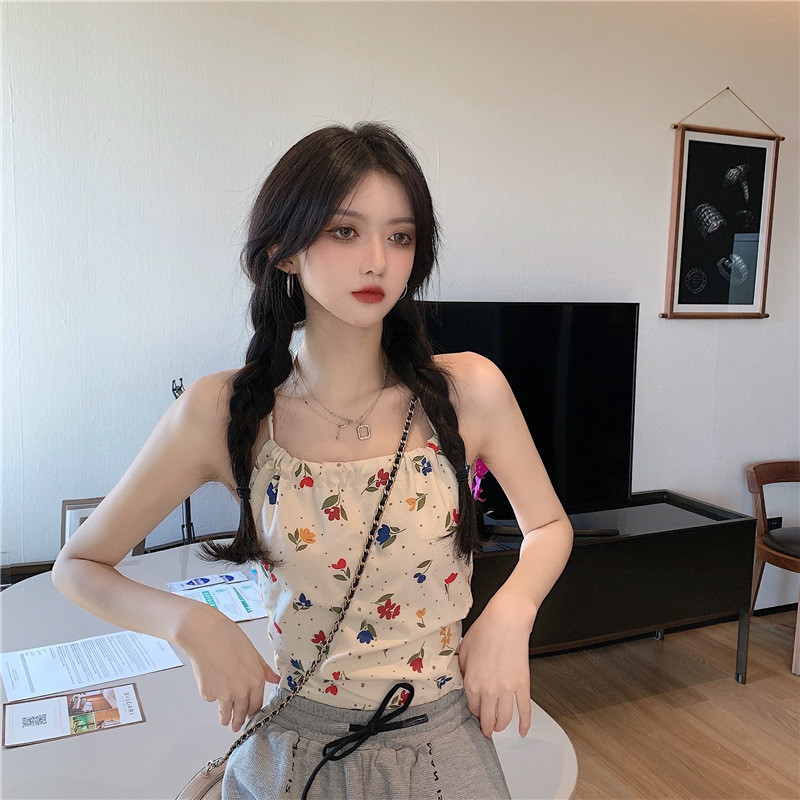 Women’s Tank Top Drawstring Neck Hanging Butterfly Strap Lace Up Tank Top