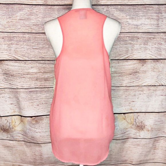 Flying Tomato Embroidered Sheer South Western Aztec Tank Size M