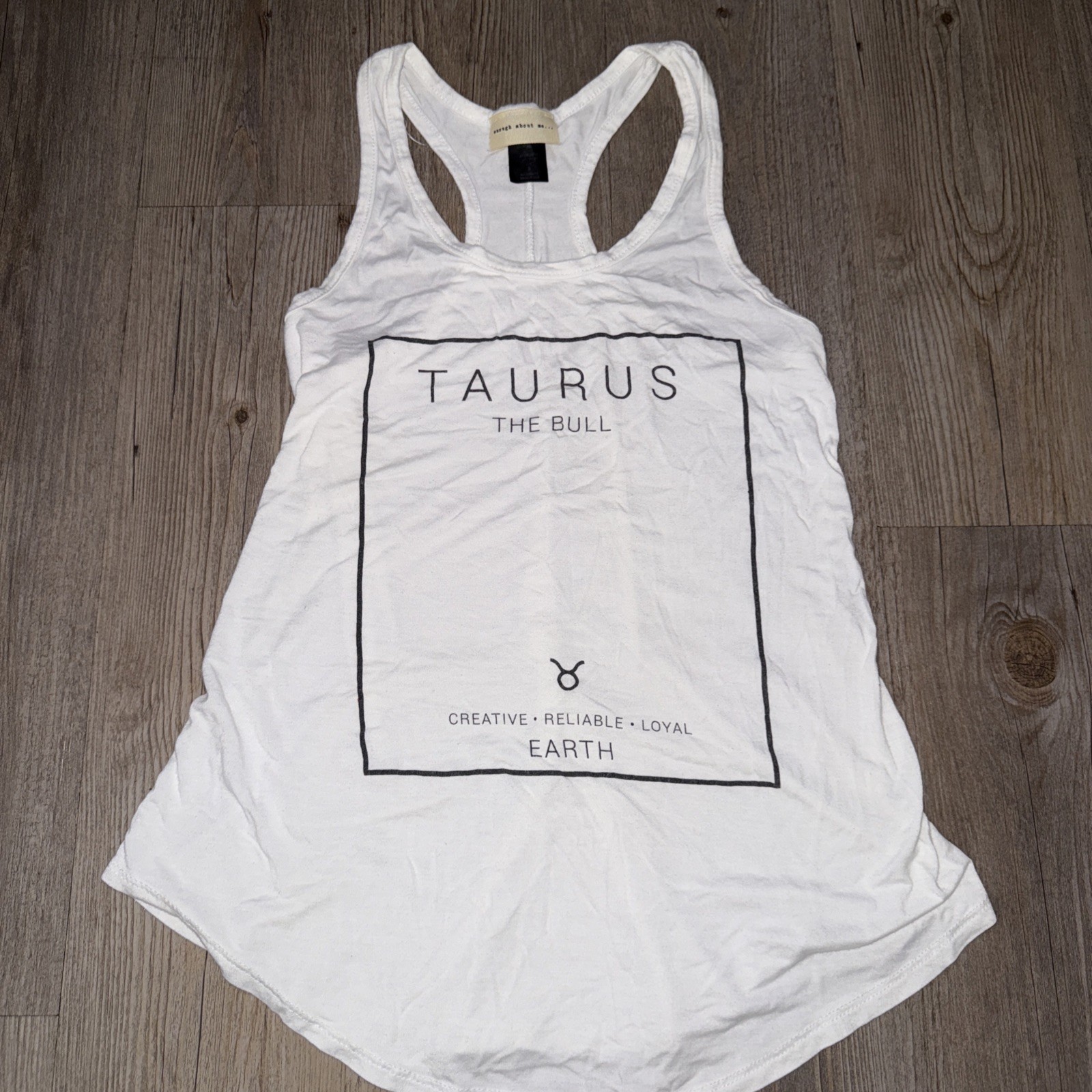 Taurus The Bull Tank Top Earth Sign Creative Reliable Loyal Size Small Shirt