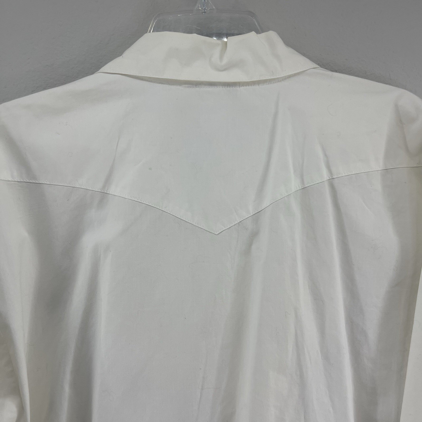Vintage 90s Beaded Button Up Shirt Women’s L White Fringe Western Funky Boho