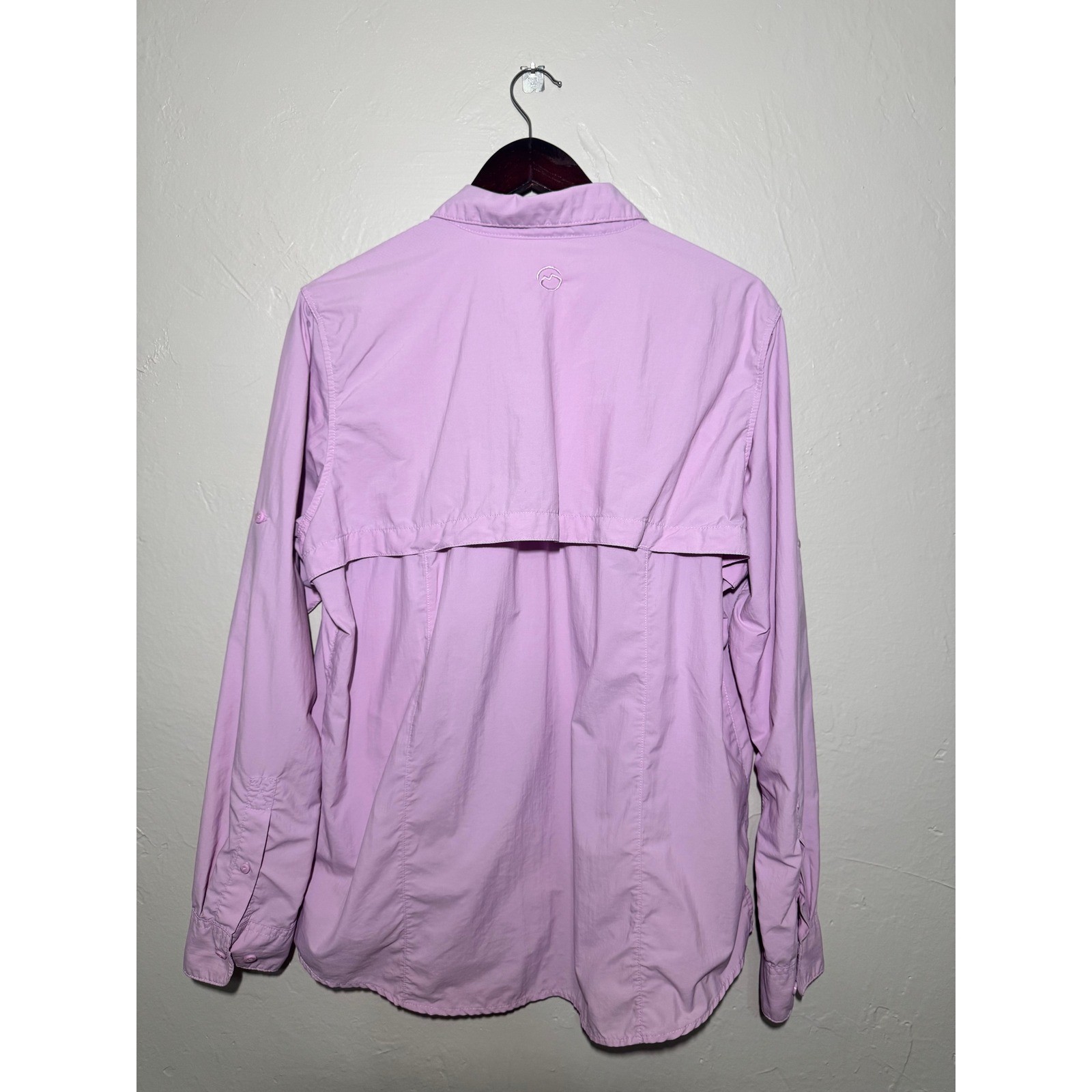 Magellan Outdoors Womens XL Purple Fish Gear Long Sleeve Fishing Shirt Relaxed