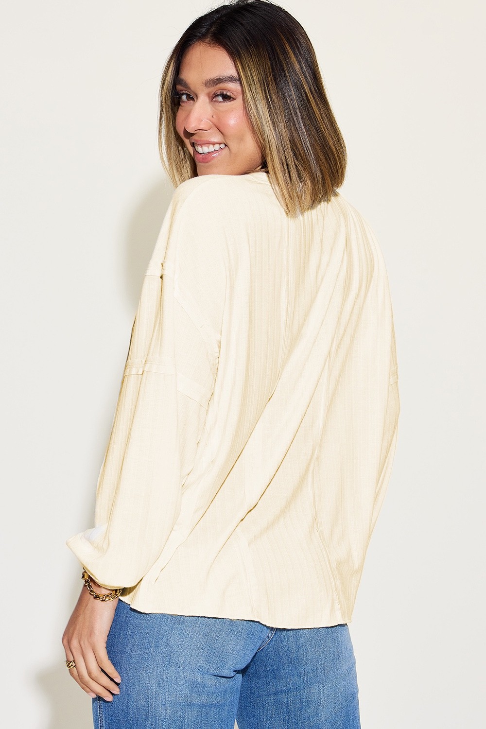 Trendy Ribbed Oversized Tunic Top Available In Multiple Colors& Full Sizes S-3XL