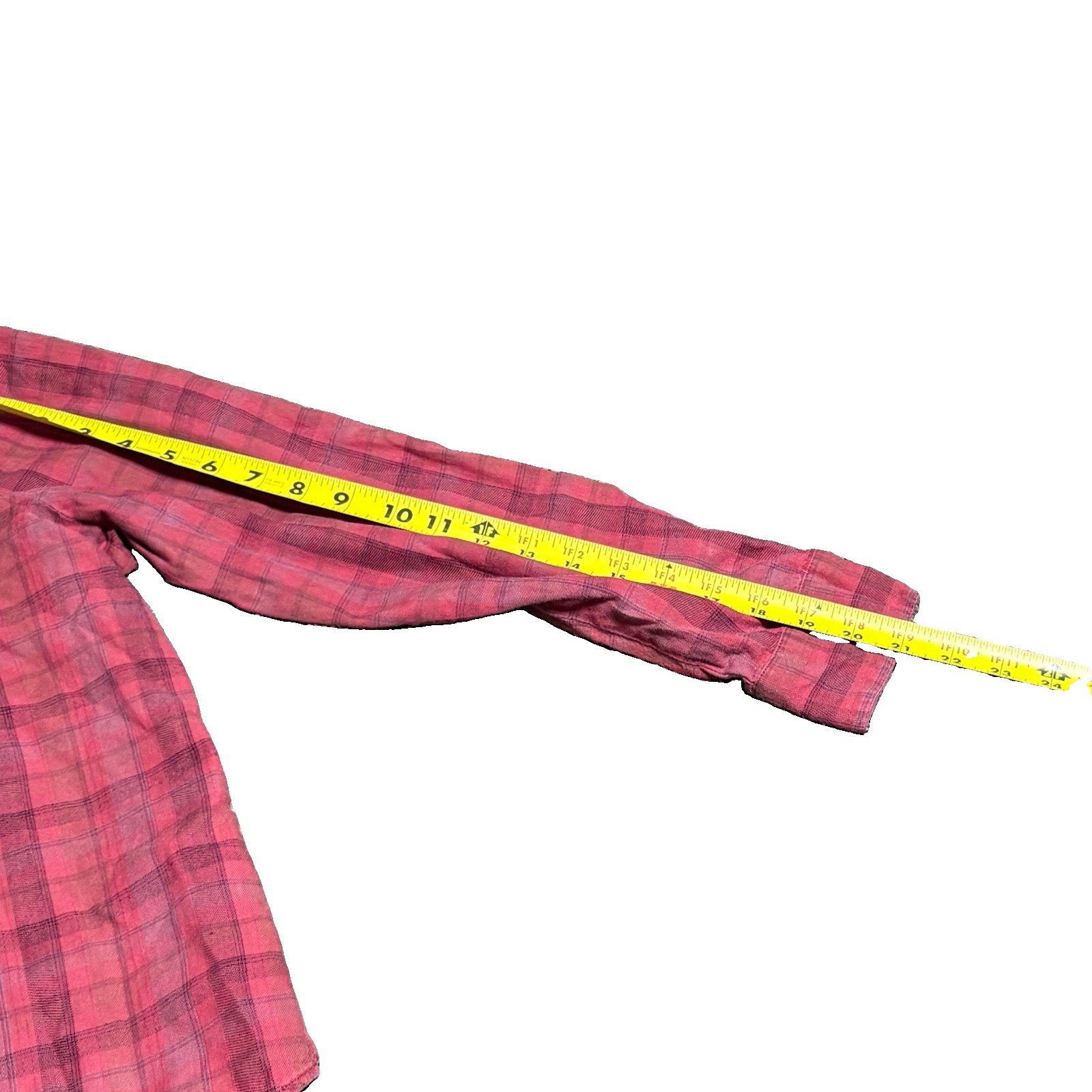 Madewell Classic Ex-Boyfriend Red Plaid Shirt in Chenille Yarn Twill XL Oversize