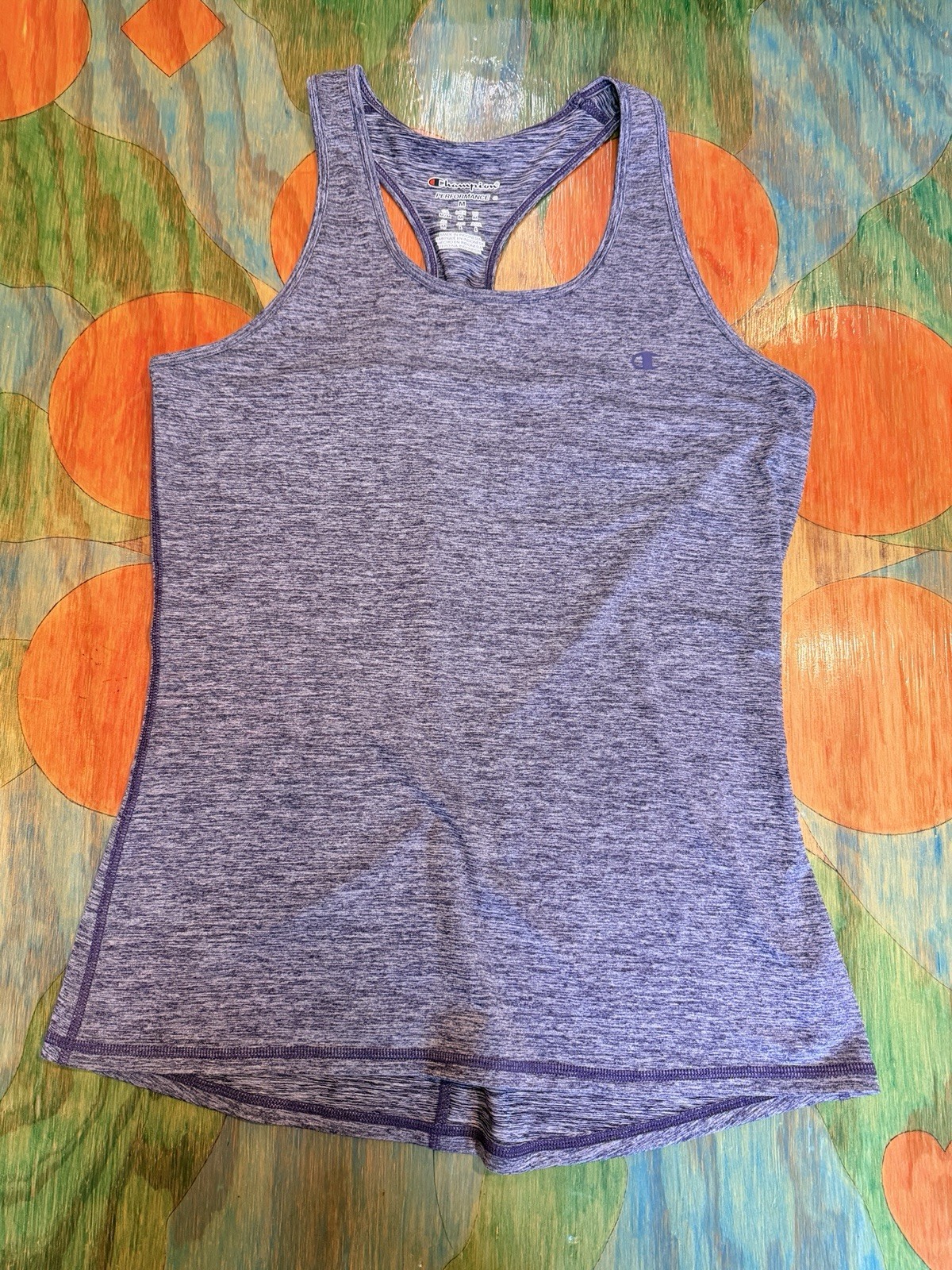 Champion Performance Power Flex Womens Racerback Tank Top Purple Size Medium