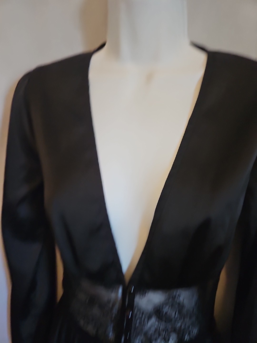 Windsor Black Sheer Lace Whimsygoth Romantic Boho Festival Front Top Size Small