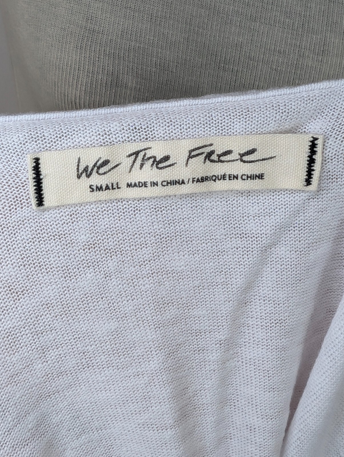We The Free People White Palm Tree Embroidered Distressed Edge T Shirt Small