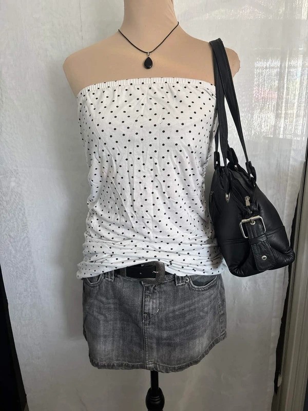 polka dot tube top