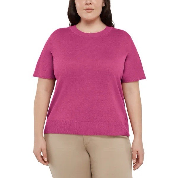 Banana Republic Women’s Linen Blend short sleeve top Crew neck fit T Shirt
