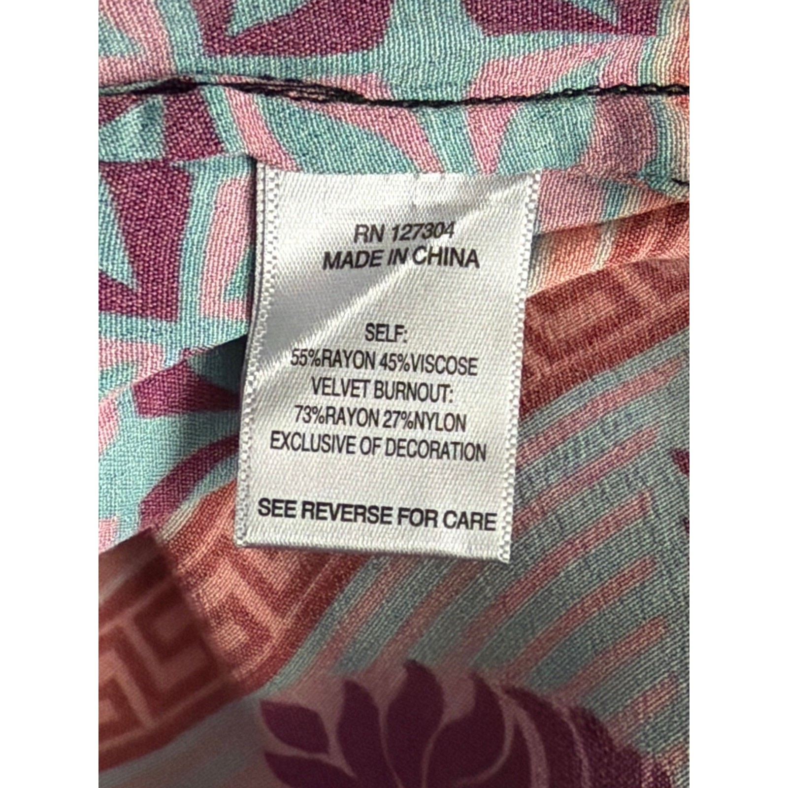 John Mark Multi-Print Top Embroidered Detail Women’s 3X NEW