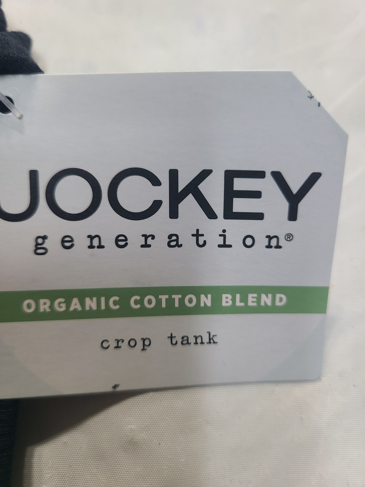 Jockey Generation Women’s Organic Cotton Blend Cropped Tank Top Black Size XL