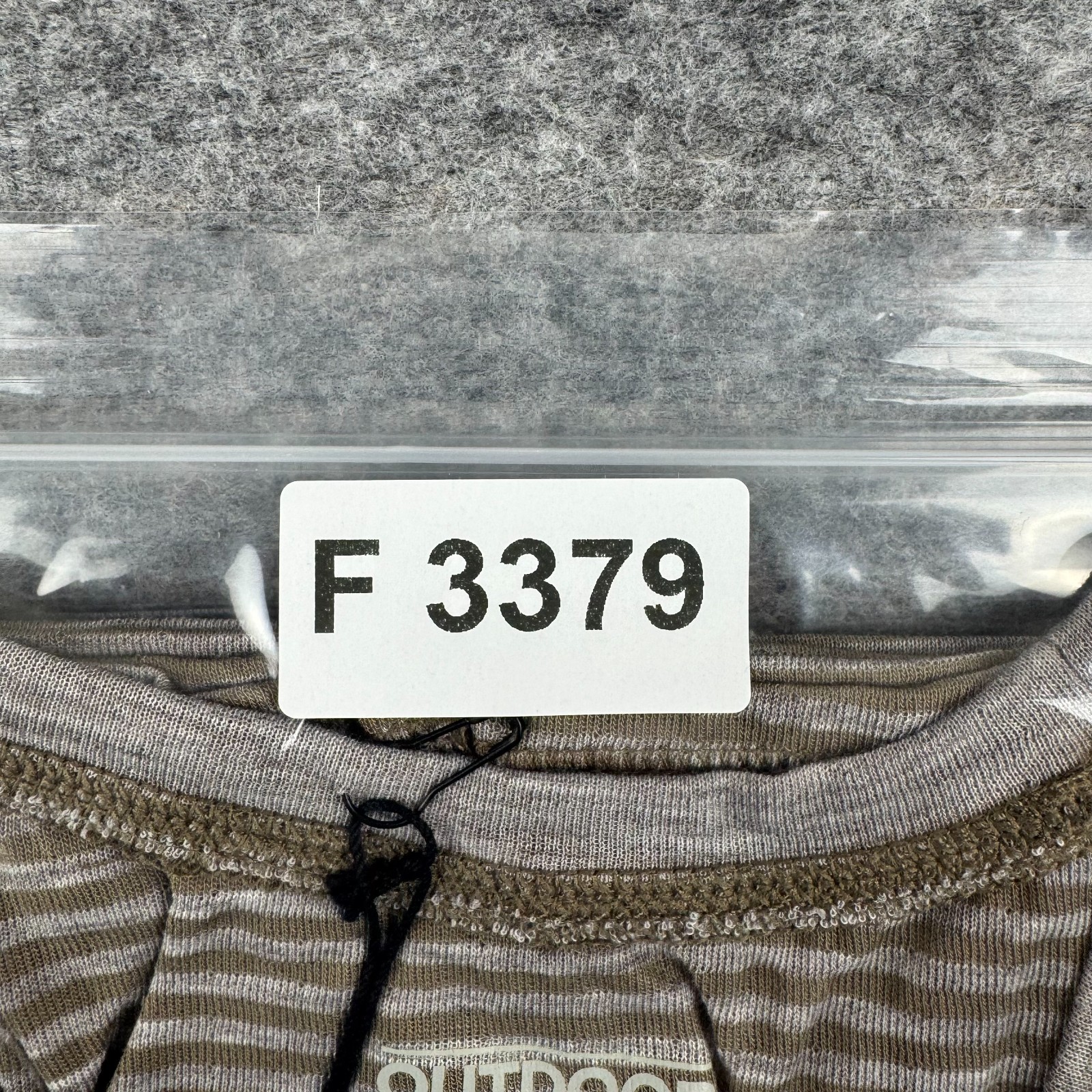 Outdoor Research Umbra Crew Long Sleeve Shirt Brown Striped Tencel Womens XS